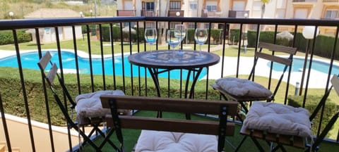 View (from property/room), Balcony/Terrace, Pool view
