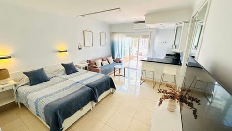 Bed, TV and multimedia, Kitchen or kitchenette, Photo of the whole room, Bedroom