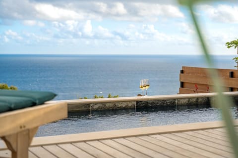 Patio, Natural landscape, Sea view, Swimming pool