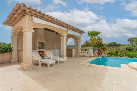 Property building, Living room, Swimming pool