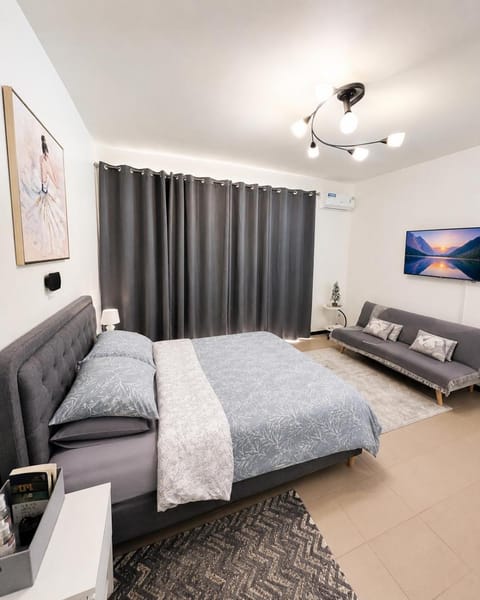 Bed, TV and multimedia, Living room, Photo of the whole room, Bedroom