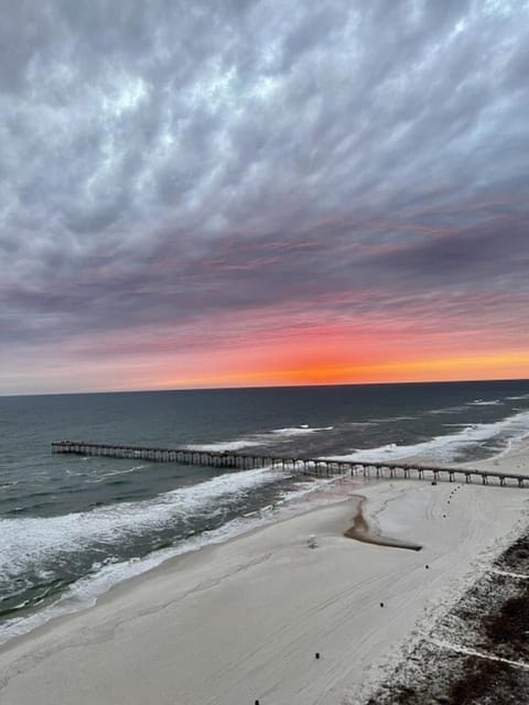 Beach, Sea view, Sunset
