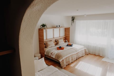 Bed, Living room, Bedroom