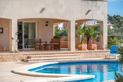 Property building, Living room, Swimming pool
