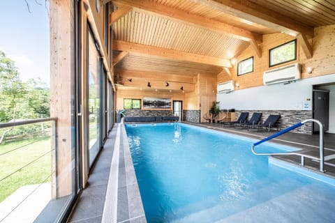 Property building, Living room, Swimming pool