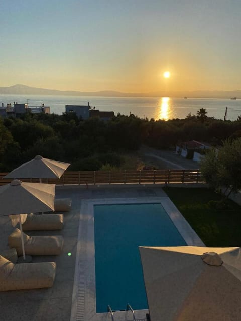 Natural landscape, Pool view, Sea view, Swimming pool, Sunset