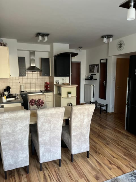 Kitchen or kitchenette, Living room, Dining area, oven, stove