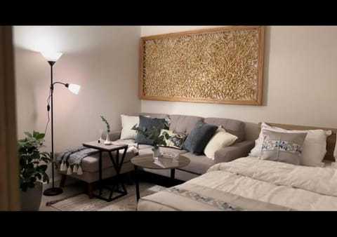 Bed, Living room, Photo of the whole room, Seating area, Bedroom
