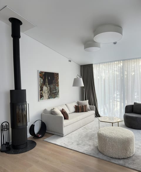 Living room, fireplace