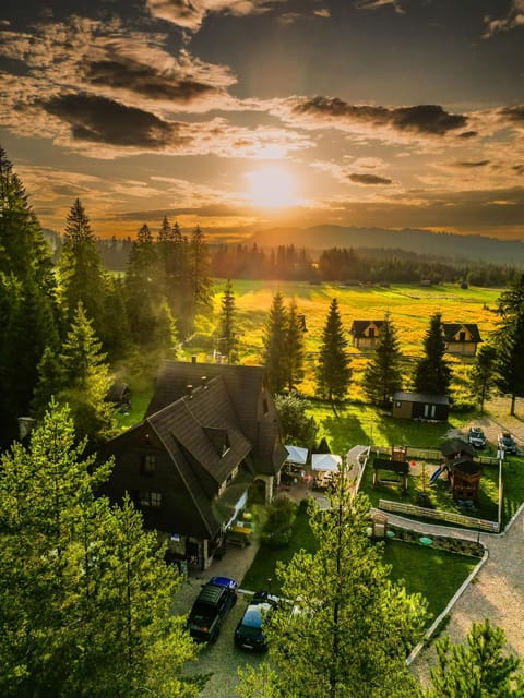 Property building, Bird's eye view, Garden, Sunset