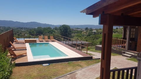 Patio, Day, Natural landscape, Garden view, Landmark view, Mountain view, Pool view, Swimming pool, sunbed