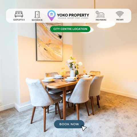 Hanson House - Prime Location - Free Parking, Fast Wifi, SmartTV with Netflix by Yoko Property House in England