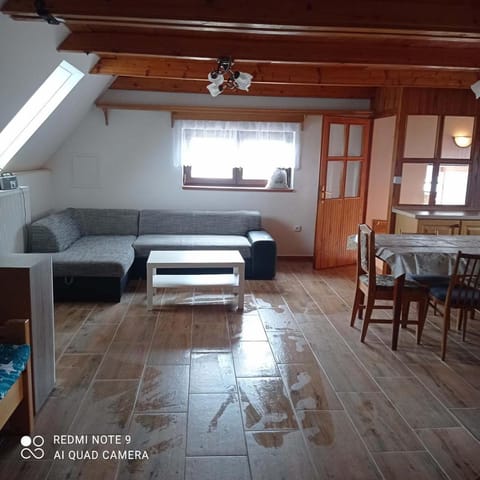 Bed, Living room, Dining area