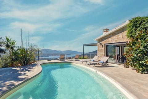 Property building, Living room, Swimming pool