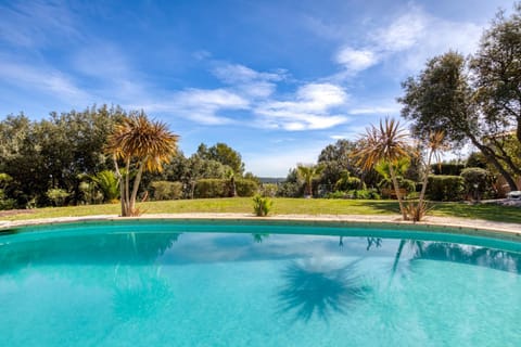 Property building, Living room, Swimming pool