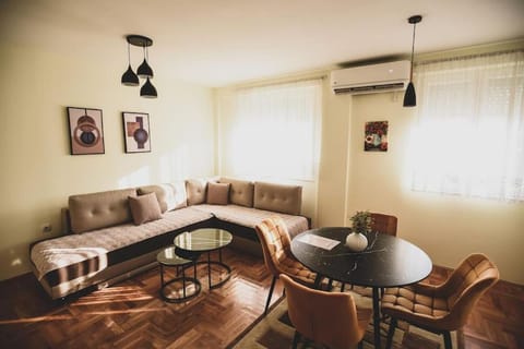 Living room, Seating area, Dining area, air conditioner