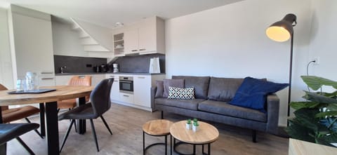 Living room, Seating area, Dining area, oven, stove, kitchen