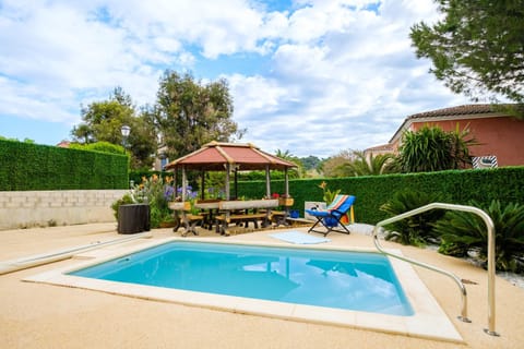 Property building, Living room, Swimming pool