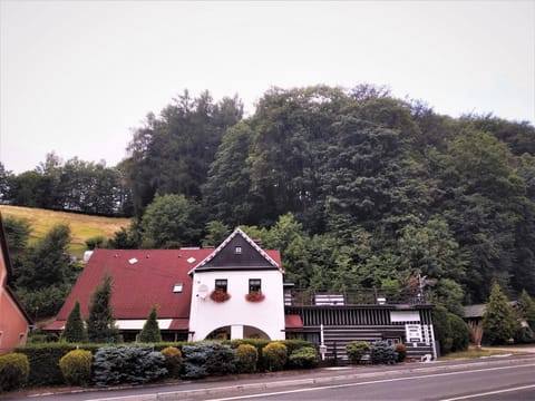 Facade/entrance, Bird's eye view, Summer