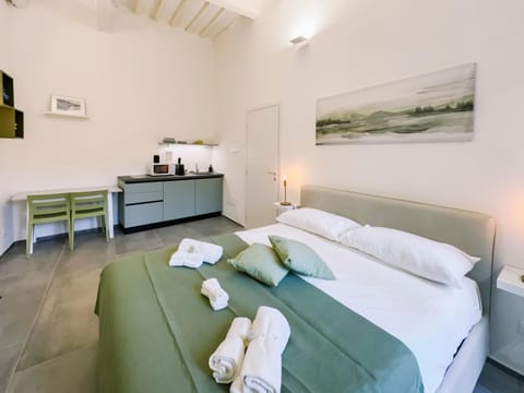 Bed, Coffee/tea facilities, Kitchen or kitchenette, Photo of the whole room, Bedroom, hair dresser, minibar, towels, kitchen