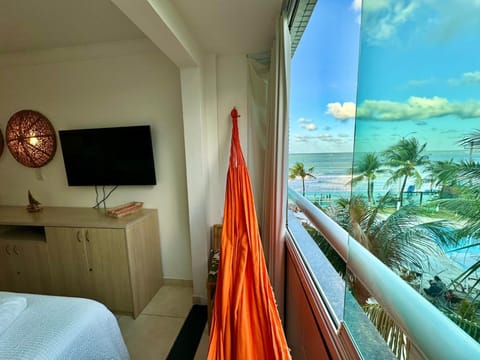 Bed, Natural landscape, TV and multimedia, View (from property/room), Sea view