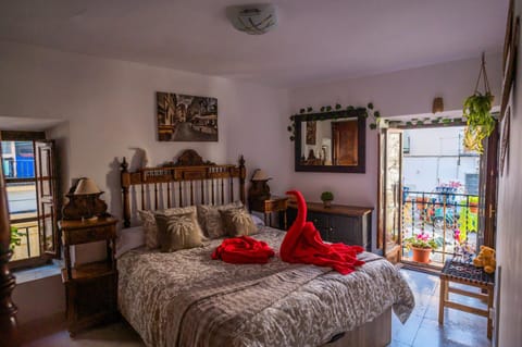 Bed, View (from property/room), Balcony/Terrace, Photo of the whole room, Bedroom, towels