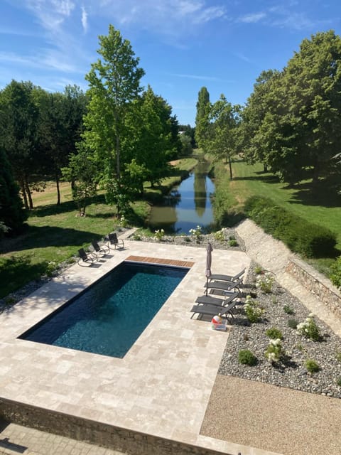 Natural landscape, Garden, Garden view, Pool view, Swimming pool