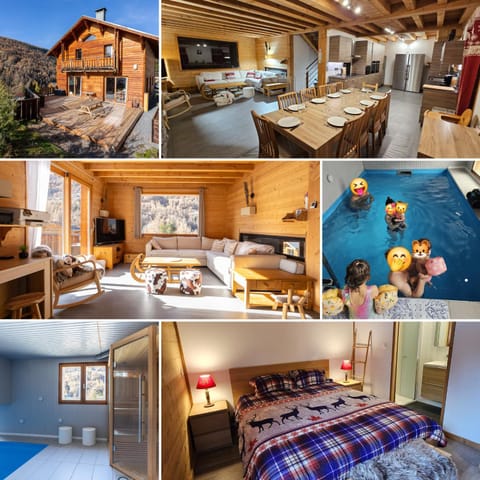 Chalet La Tanière avec piscine et sauna - Vars Saint Marcellin Chalet in Piedmont