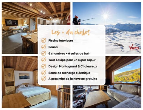 Chalet La Tanière avec piscine et sauna - Vars Saint Marcellin Chalet in Piedmont