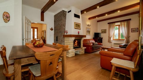Living room, Dining area, flat iron