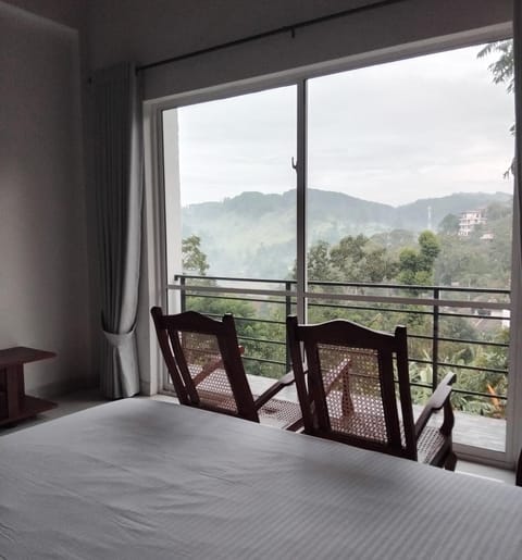 Bed, Natural landscape, Bedroom, Mountain view
