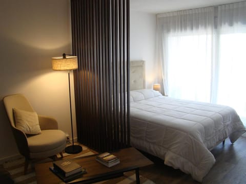 Bed, Living room, Photo of the whole room, Seating area, Bedroom