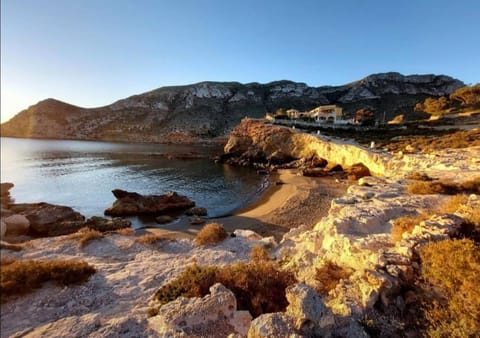 Natural landscape, Beach, Mountain view, Sea view