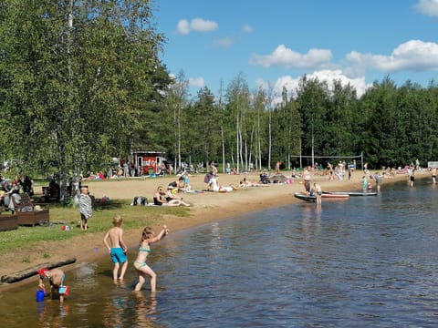 Day, People, Natural landscape, Beach, Lake view