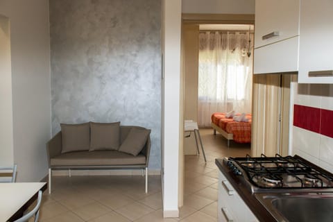 Kitchen or kitchenette, Living room, Photo of the whole room, Seating area, Dining area, Bedroom