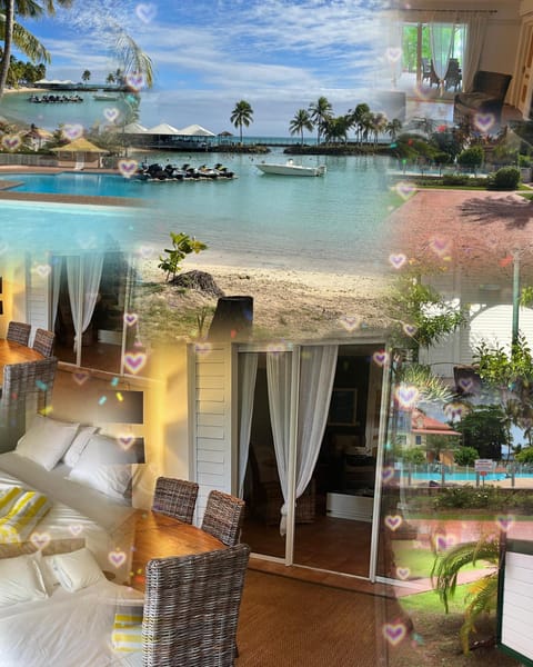 ocean view, on the beach. Apartment in Le Gosier