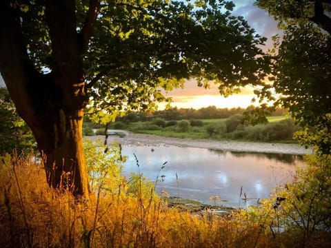 Natural landscape, River view, Sunset