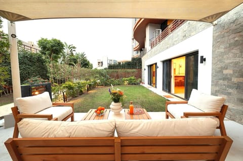 Property building, Day, Garden, View (from property/room), Balcony/Terrace, Seating area, Garden view
