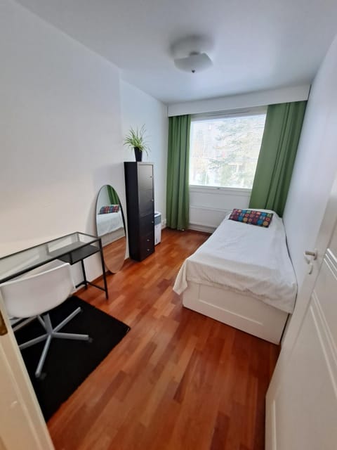 Bed, Bedroom, Garden view, hair dresser