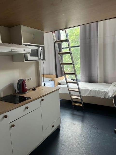 Bed, Kitchen or kitchenette, Photo of the whole room, Bedroom