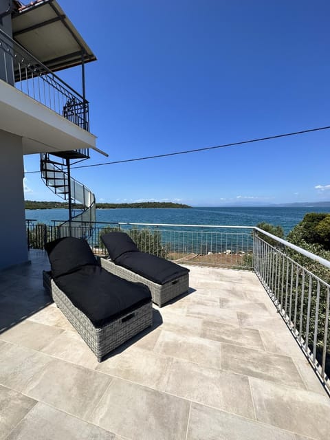 Patio, Day, Balcony/Terrace, Seating area, Sea view, sunbed