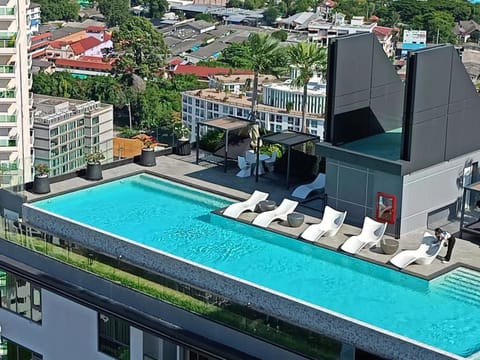 Pool view, sunbed
