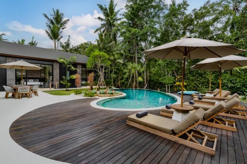 Property building, Pool view, Swimming pool, sunbed