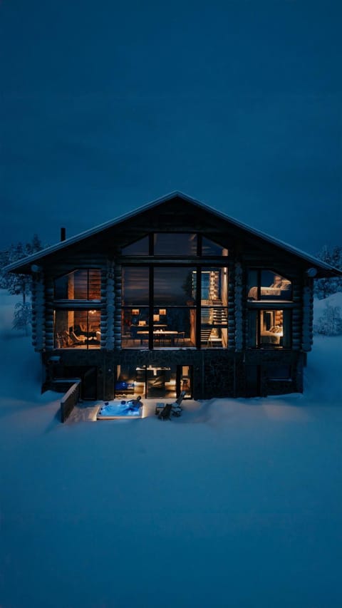 Property building, Night, Natural landscape, Winter