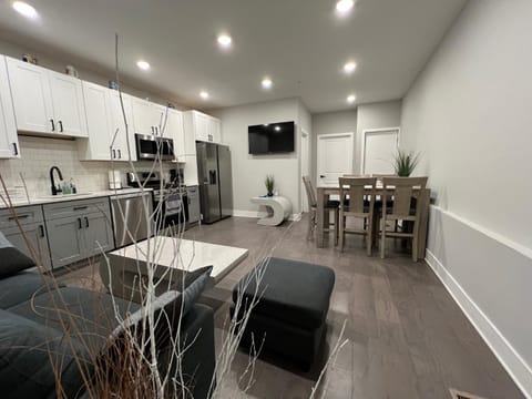 Kitchen or kitchenette, Living room, Dining area