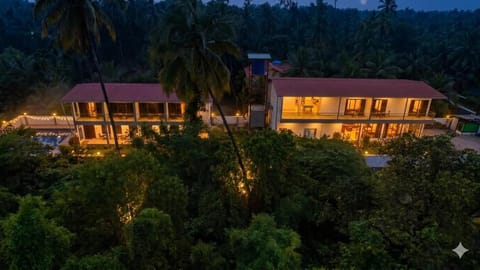 Property building, Night, Natural landscape, Bird's eye view