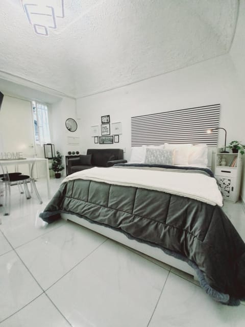 Bed, Living room, Photo of the whole room, Seating area, Bedroom