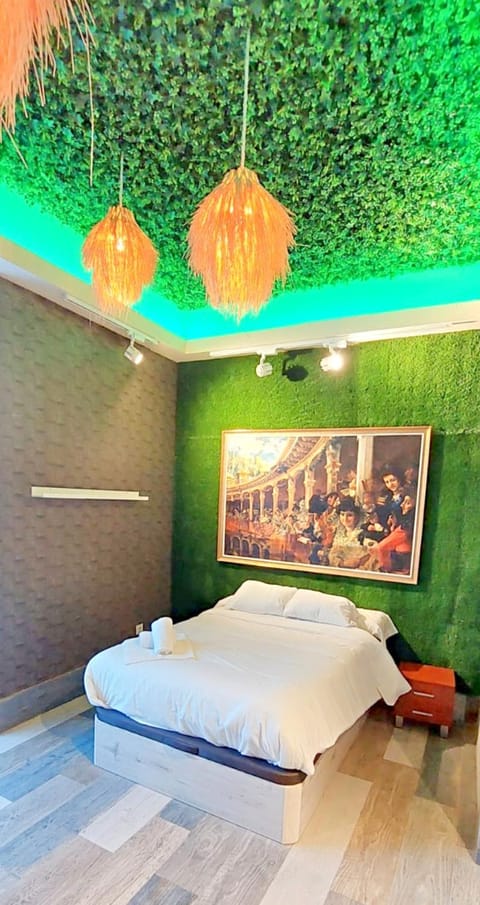 Bed, Decorative detail, Bedroom, towels, air conditioner
