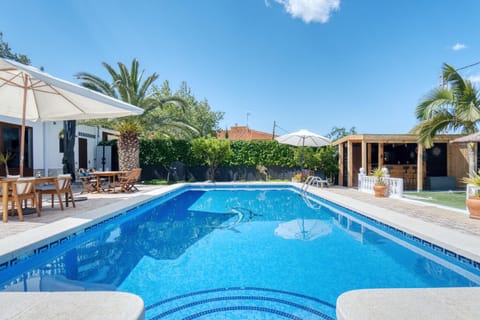 Property building, Living room, Swimming pool