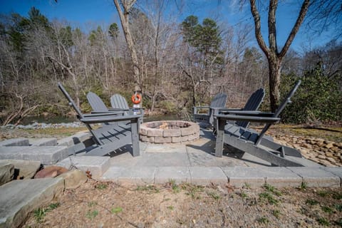 Riverfront Home w Gameroom & Screened Porch House in East Ellijay